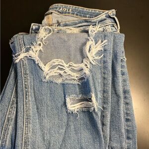 Ripped American Eagle mom jeans
